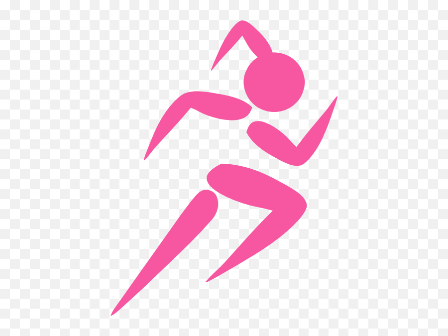 Girl Running Pink Clip Art - Vector Clip Art Running Clipart Transparent Png,Runner Png