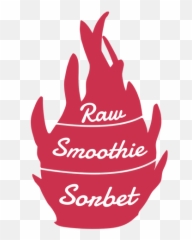 Dragon Fruit Raw Smoothie Sonbet Flat - Transparent Png Clip Art,Dragonfruit Png