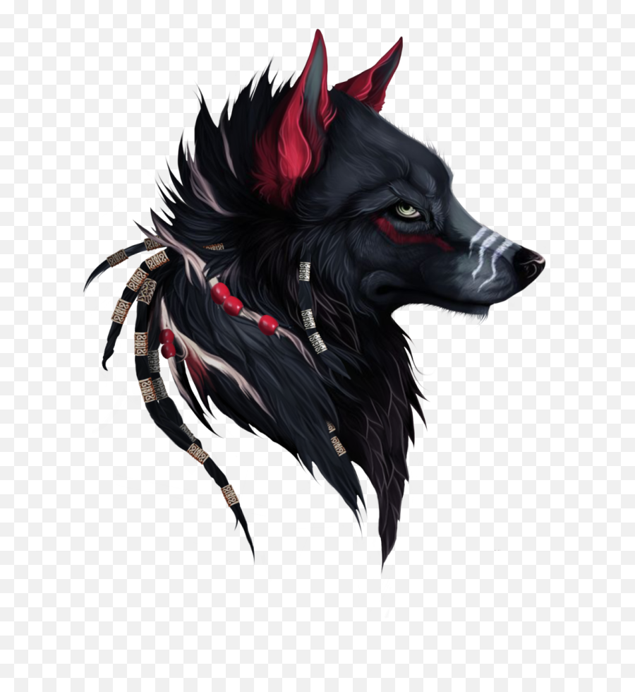 Download Black Wolf - Black And Red Wolf Png,Black Wolf Png