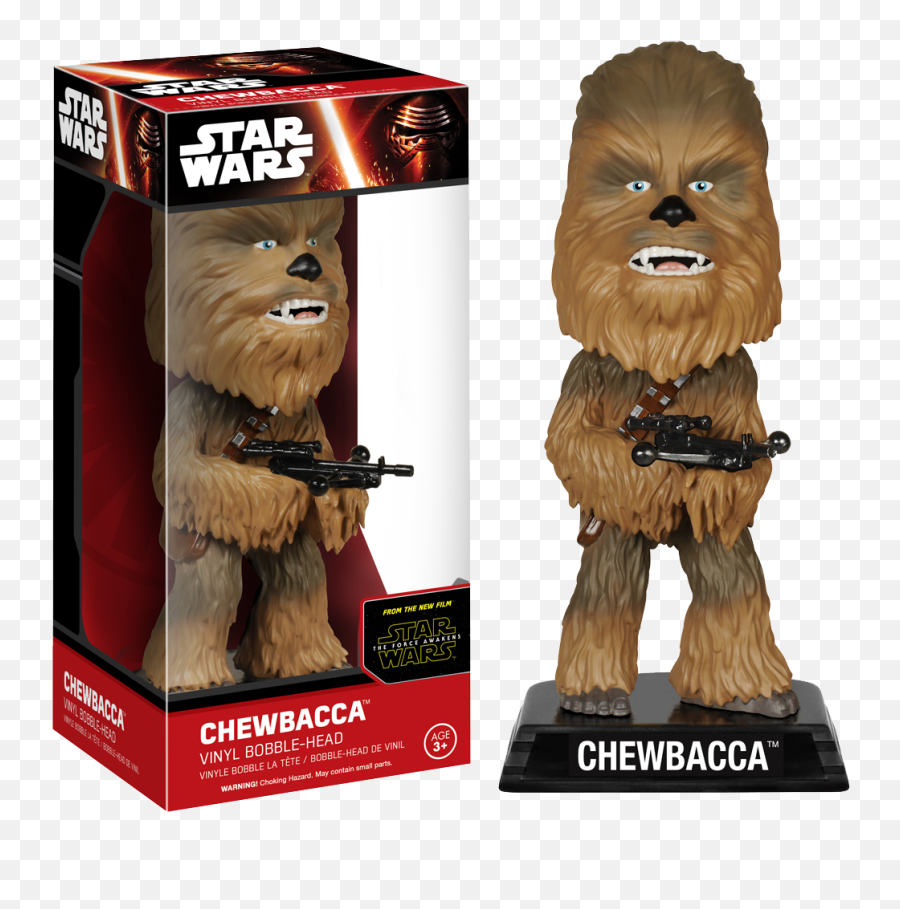 Chewbacca Bobble - Head Funko Wacky Wobbler Star Wars Episode 7 Star Wars Vinyl Bobble Head Png,Chewbacca Png