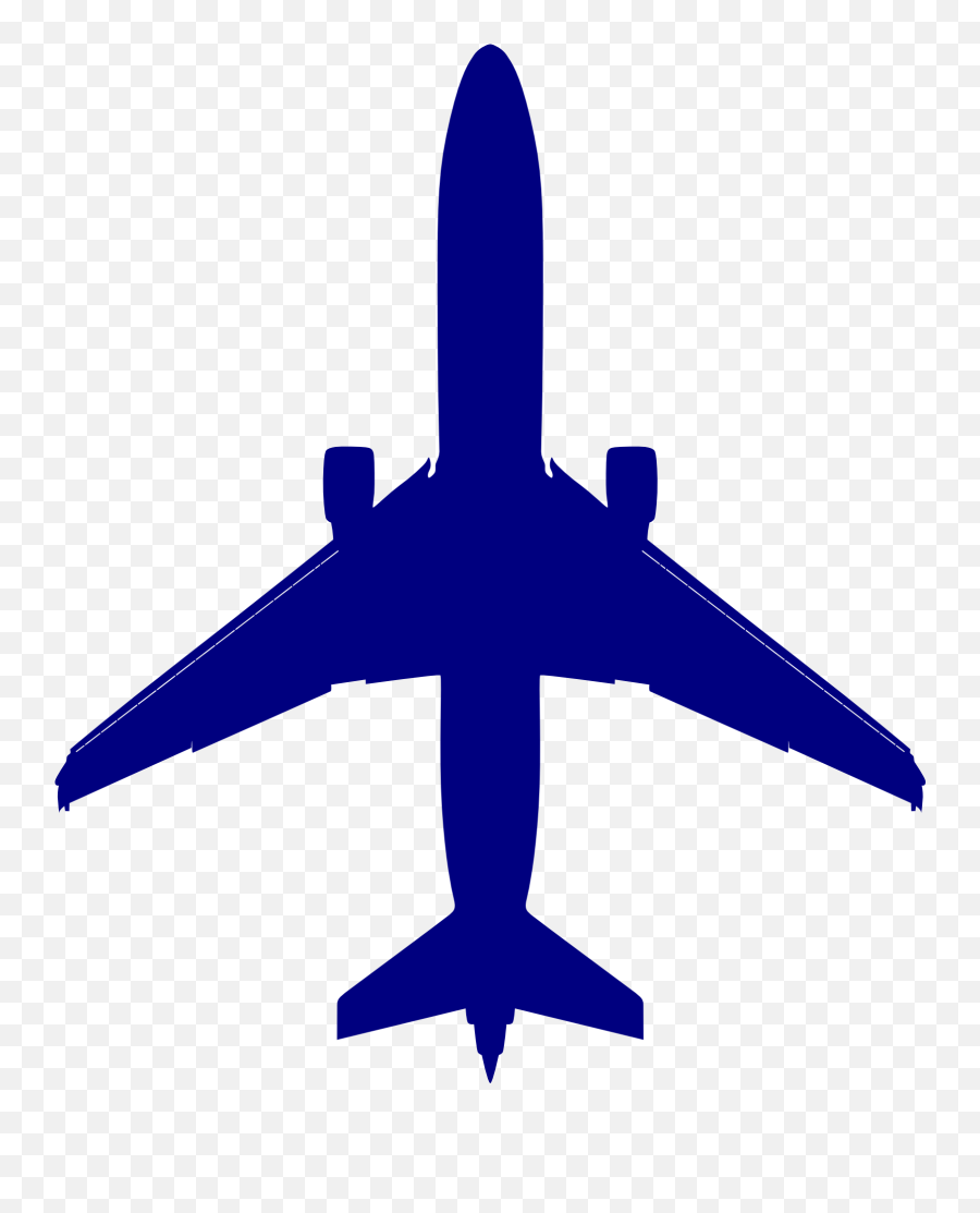 Clipart Plane Airliner Transparent - Plane Silhouette Png,Plane Clipart Transparent