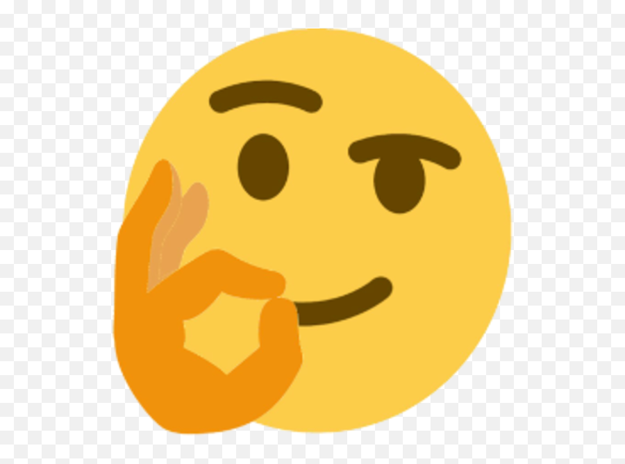 Thinking Face Emoji - Ok Sign Emoji Meme Png,Ok Hand Emoji Png