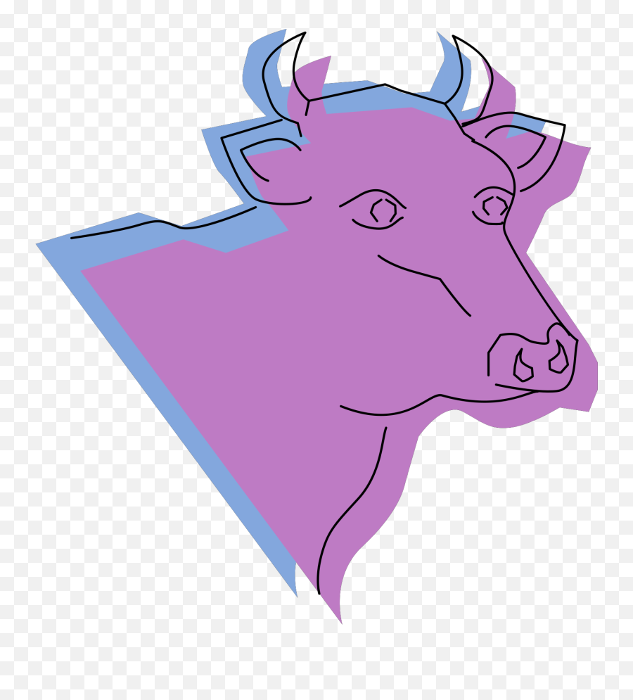 Stylized Cow Head Svg Vector Clip Art - Clip Art Png,Cow Head Png