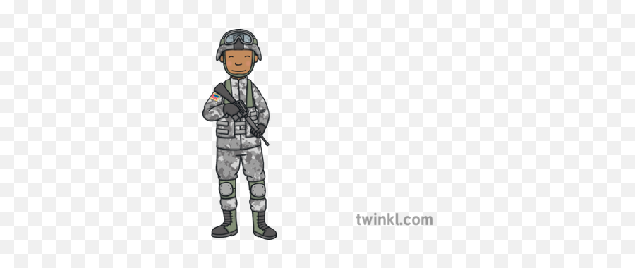 Modern Day Us Army Soldier Illustration - Twinkl Cartoon Png,Us Soldier Png
