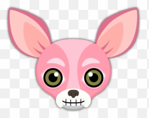 Pink Valentineu0027s Chihuahua Emoji Stickers - Chihuahua Png,Grimace Png