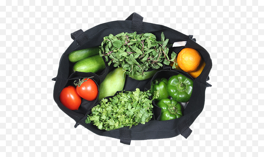 Compartment Vegetable Bag - Black Ecoright Bags Green Bell Pepper Png,Grocery Bag Png