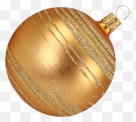 Christmas Png Picture Web Icons - Gold Ball Transparent Background