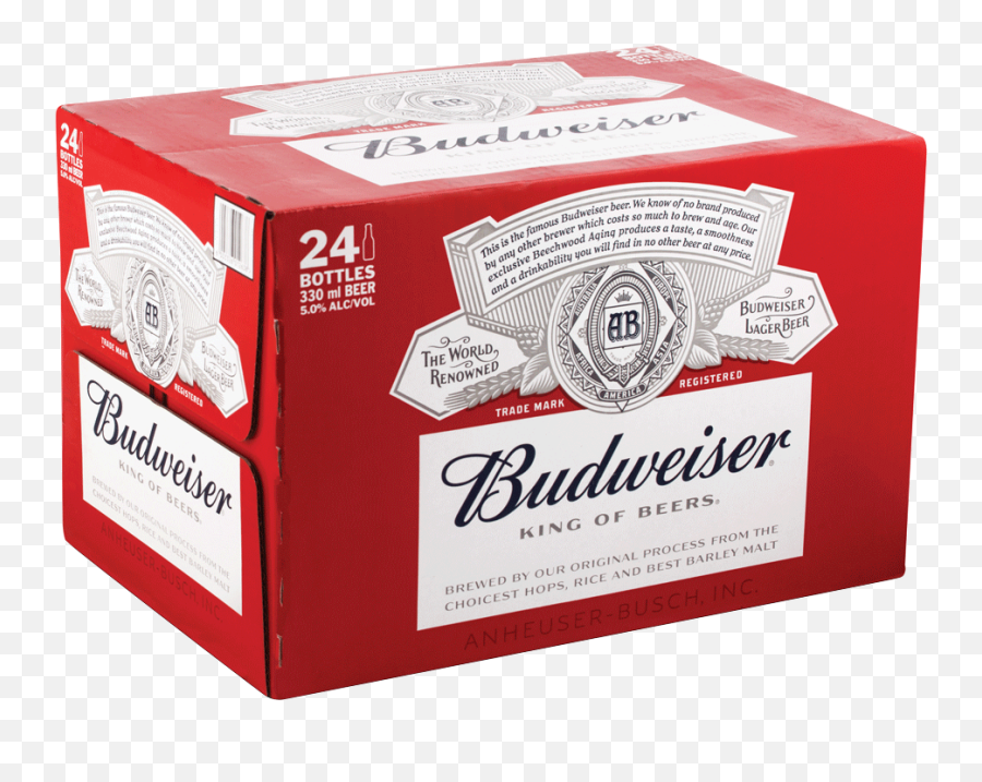Budweiser 24 X 330ml - Budweiser 24 Can Case Png,Budweiser Can Png
