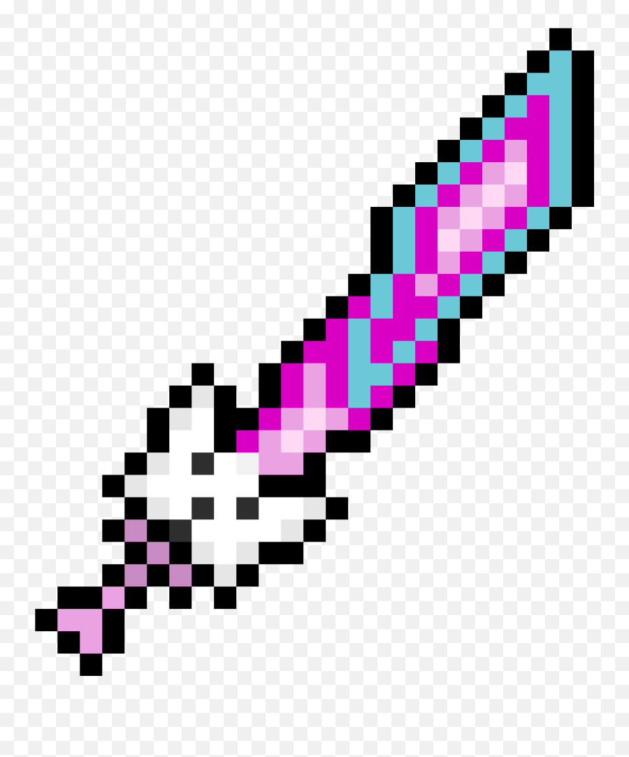 Download Terraria Meowmere Pixel Art - Terraria Meowmere Pixel Art Png,Terraria Logo Transparent