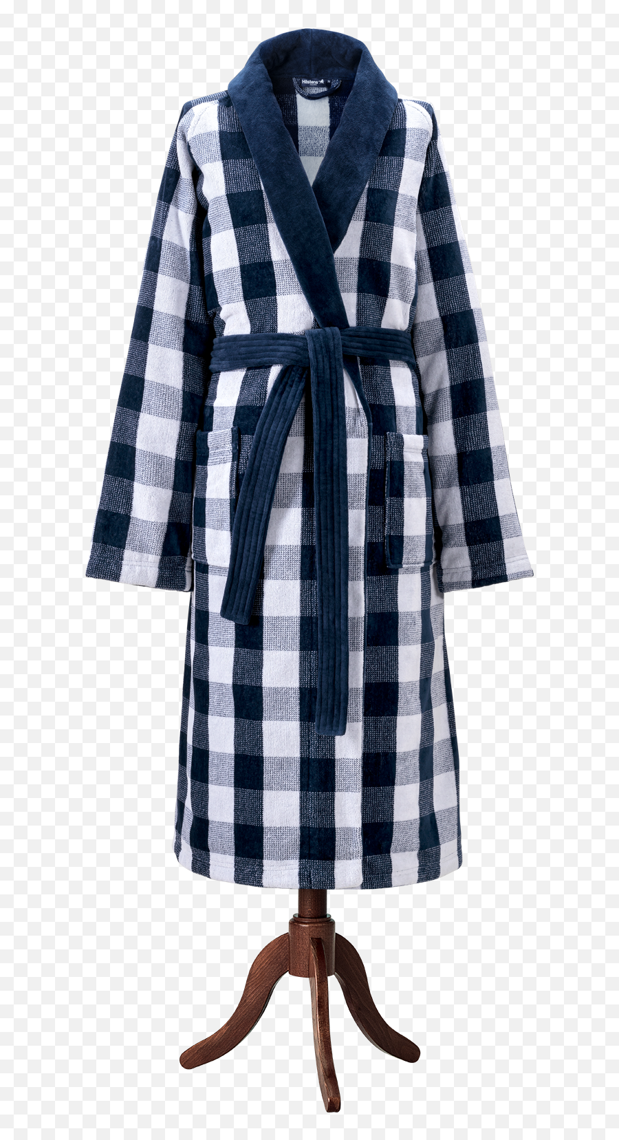 Hastens Blue Check Robe - Hastens Robe Png,Robe Png