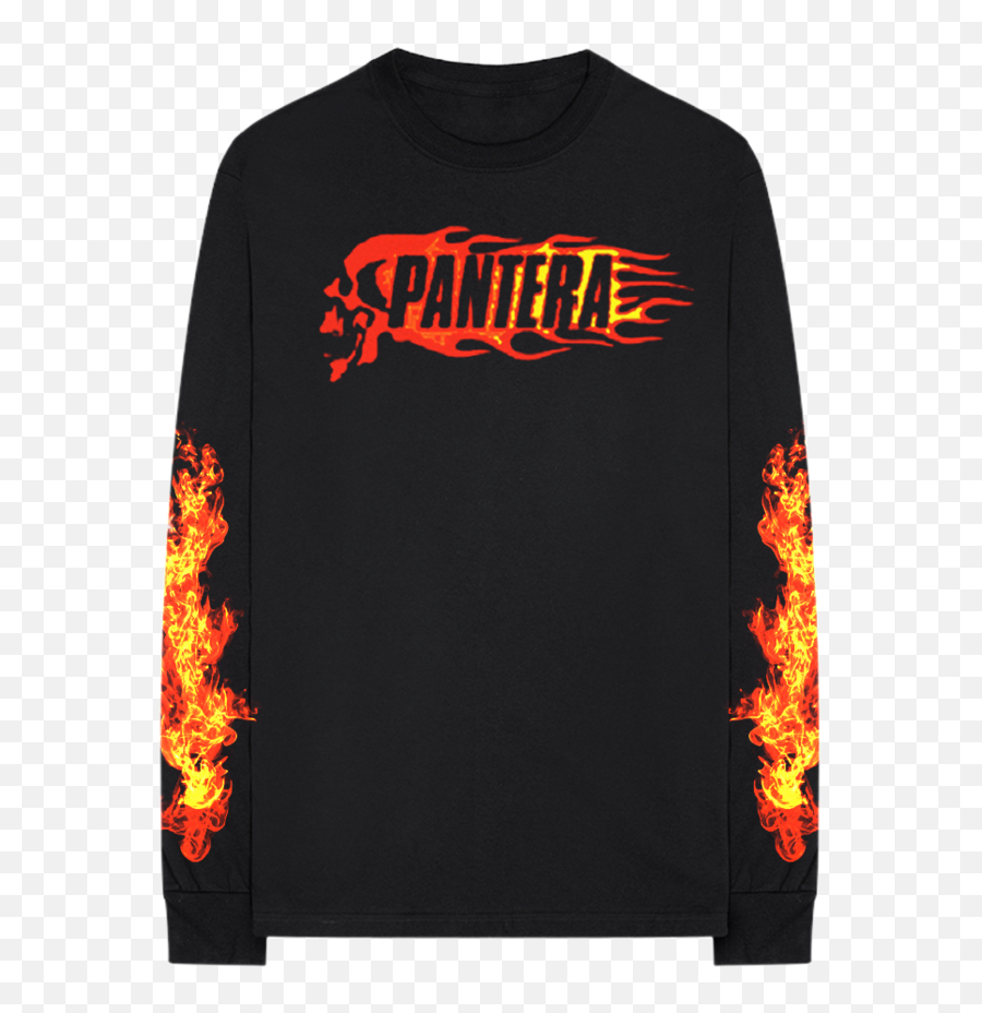 Flame Skull Longsleeve Tee - Long Sleeve Png,Transparent Flames