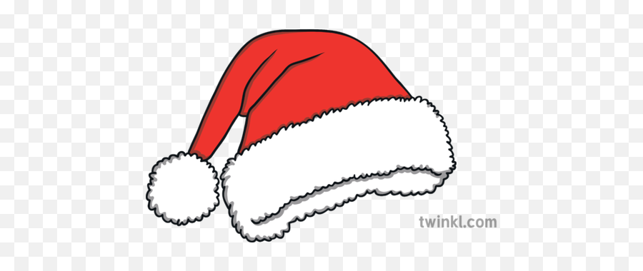 Santa Hat Illustration - Twinkl Christmas Hat Illustration Png,Cartoon Christmas Hat Png