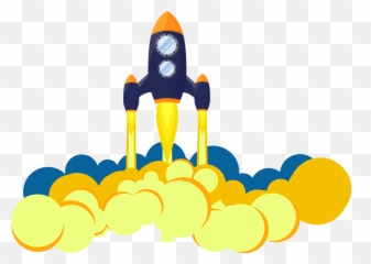 Clipart Rocket Launch - Transparent png