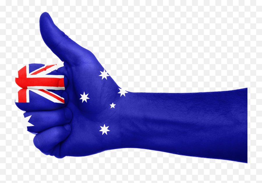 Australia Flag Hand - Australian Flag Thumbs Up Png,Australia Flag Png