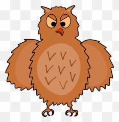Brown Furry Owl With Wings Out Clipart Free Download - Mumtaz Png,Furry Png