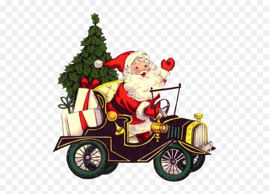 Red Christmas Car Png Image Arts - Christmas Clip Art Car Tree,Cartoon Car Png
