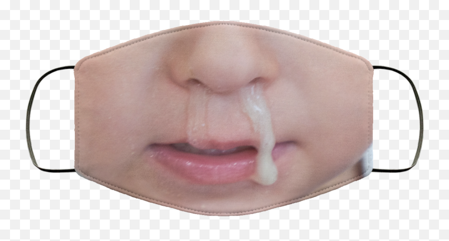 Snot Nose Mask  Funny Face Gross Snot Nose Kid Washable Reusable