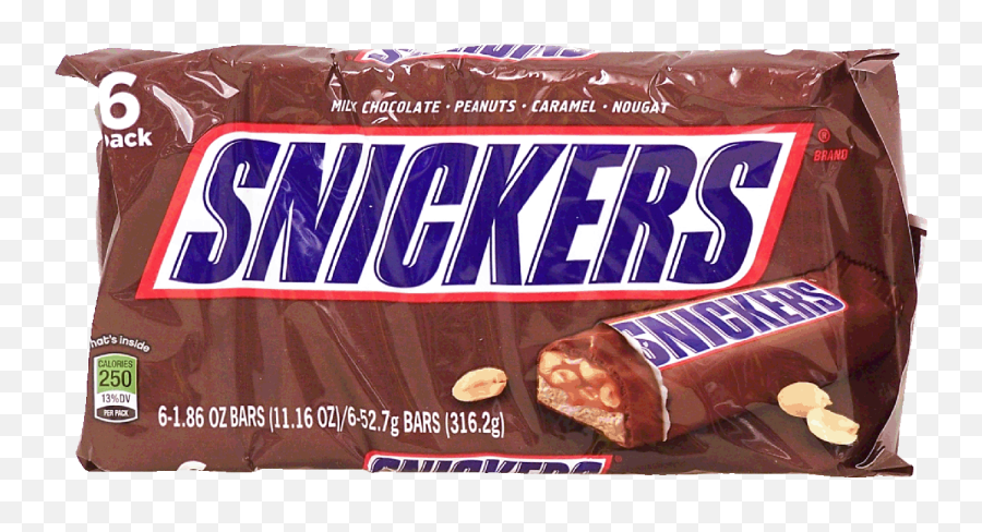Snickersr Milk Chocolate Peanuts Caramel Nougat Candy - Snickers Png,Snickers Transparent