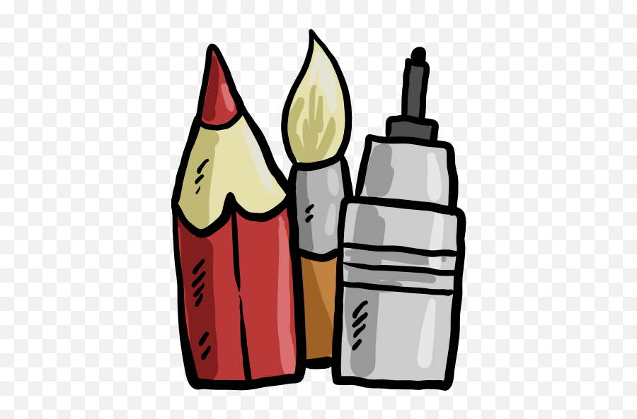 Paint Brush Clipart Pen Pencil - Pen And Paint Brush Icon Vertical Png,Paint Brush Icon Png