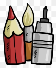 Paint Brush Clipart Pen Pencil - And Icon Vertical png