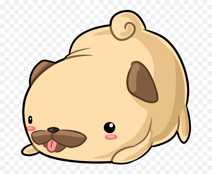 Cute Pug Transparent Cartoon - Jingfm Soft Png,Pug Transparent
