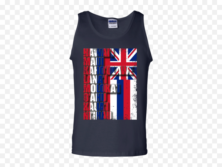 Hawaiian Island Pride 100 Cotton Tank Top - My Dads In Heaven Shirt Png,Hawaiian Islands Png