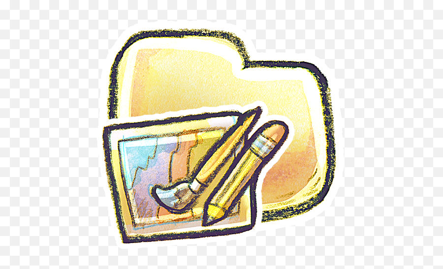 Art Folder Icon - Desktop Art Folder Icon Png,Desktop Icon Art