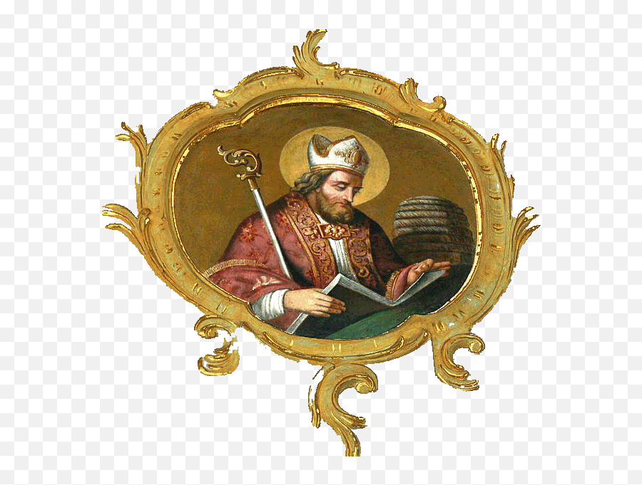 Dec 7 - Saint Ambrose Bees Png,St.augustine Of Hippo Icon