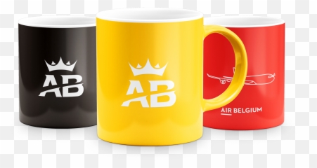 Belgian Flag Coffee Mug U2013 Air Belgium - Mug Png,Belgium Flag Png
