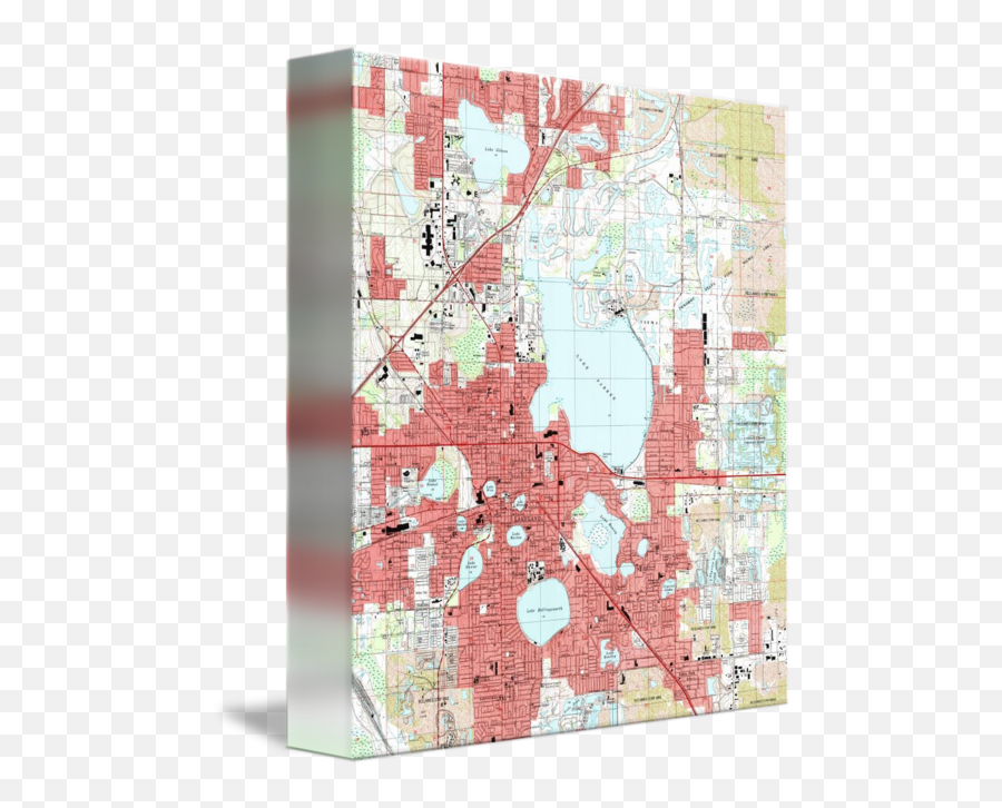 Lakeland Florida Map By Alleycatshirts Zazzle - Patchwork Png,Florida Map Png