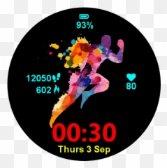 Running Man Garmin Connect Iq - Night png