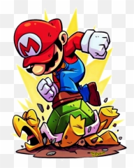 Mario Bross Png - Mario Bross Kaos Chibi Mario 1488641 Super Mario Chibi,Mario Jumping Png
