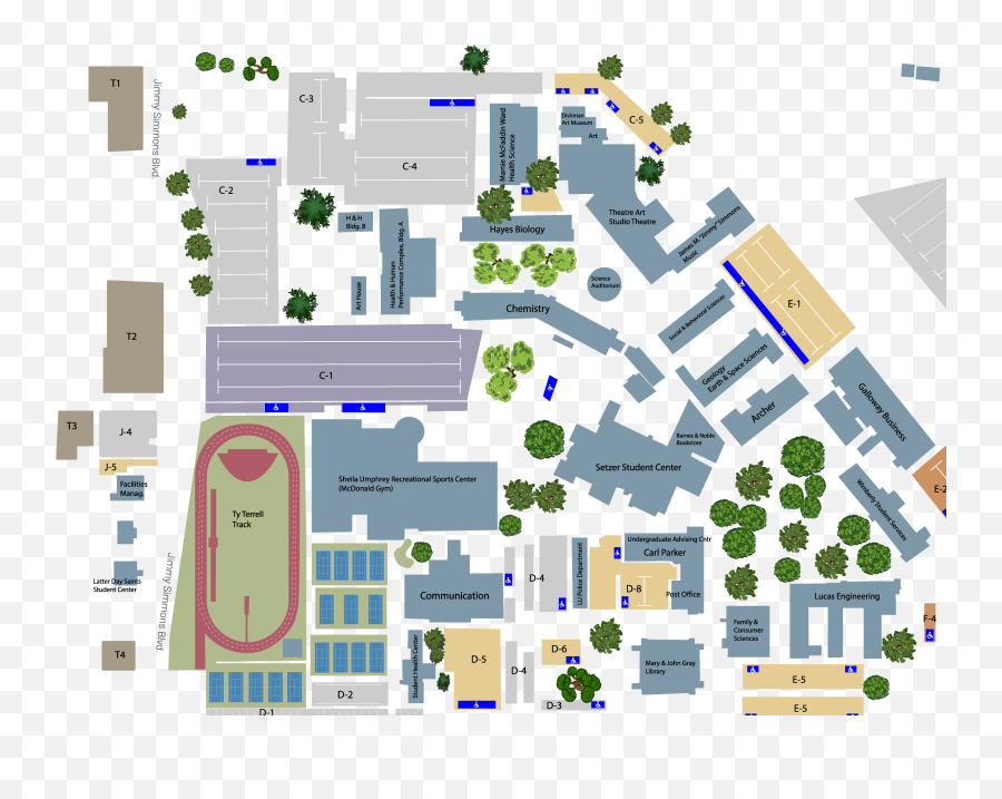 Lamar University Campus Map - William Morris Halls Map Png,Map Village Icon