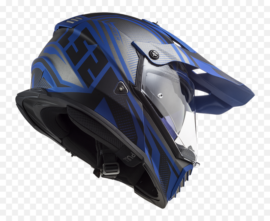 Enduro Helmet Ls2 Mx436 Pioneer Evo Master Matt Black Blue - Ls2 Mx436 Pioneer Evo Png,Icon Camo Helmet