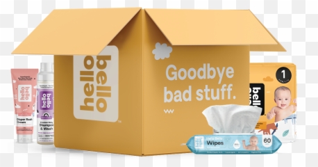 Hello Bello Premium Plant - Based Affordable Baby Products Cardboard Packaging png