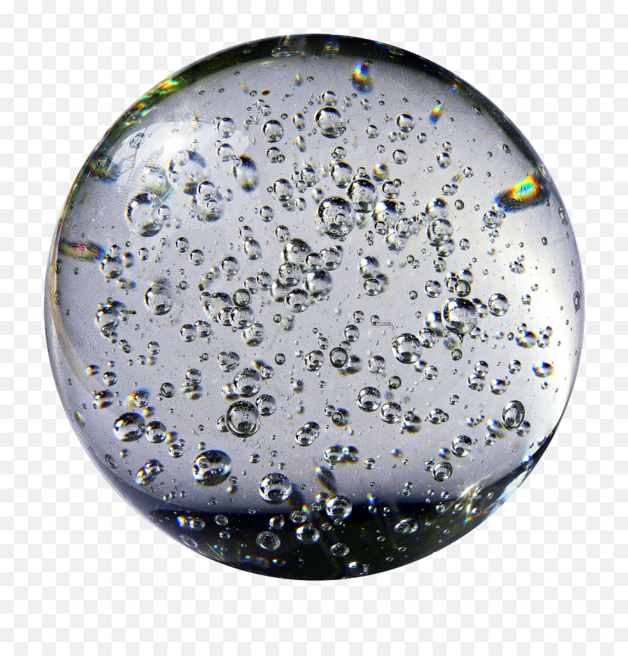Download Hd Glass Ball Blow Air Bubbles - Glazen Bol Met Luchtbelletjes Png,Air Bubbles Png