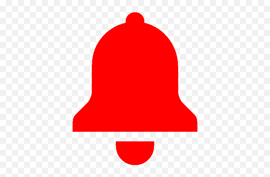 Red Bell Notification Icon Png Free Cutout U0026 Clipart - Transparent Background Notification Icon,Youtube Subscribe Bell Icon