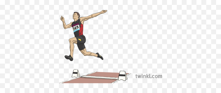 Long Jump Illustration - Twinkl Sports Long Jump Png,Jump Png