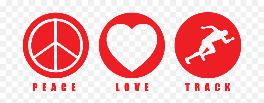 Peace Love Track Custom Logo Design By Peter Dranitsin - Sticker Png,Peace Logos