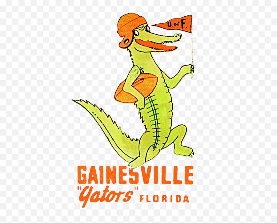 1950 Florida Gator Football Art Greeting Card For Sale By - Animal Figure Png,Florida Gator Icon
