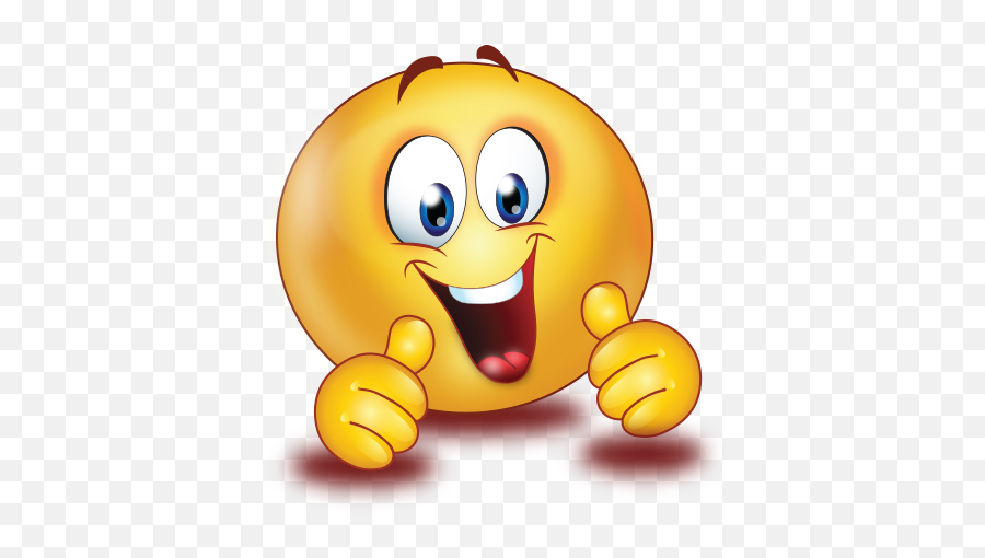 Cheer Excited Two Thumb Up Emoji Png Facebook Sticker Icon