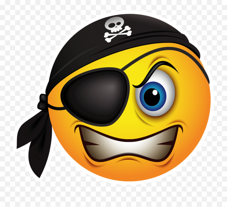 Download Emoticon Piracy Smiley Pirate Emoji Png Image High - Pirate Emoji,Smile Emoji Png