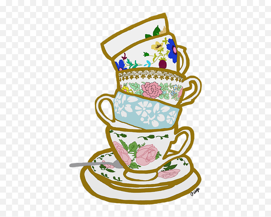 Cup Clipart Stack Transparent Free For - Transparent Background Tea Cup Clipart Png,Tea Cup Transparent