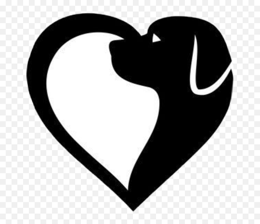 Heart Dog Silhouette - Dog Heart Clip Art Png Download Dog Silhouette With Heart,Heart Silhouette Png