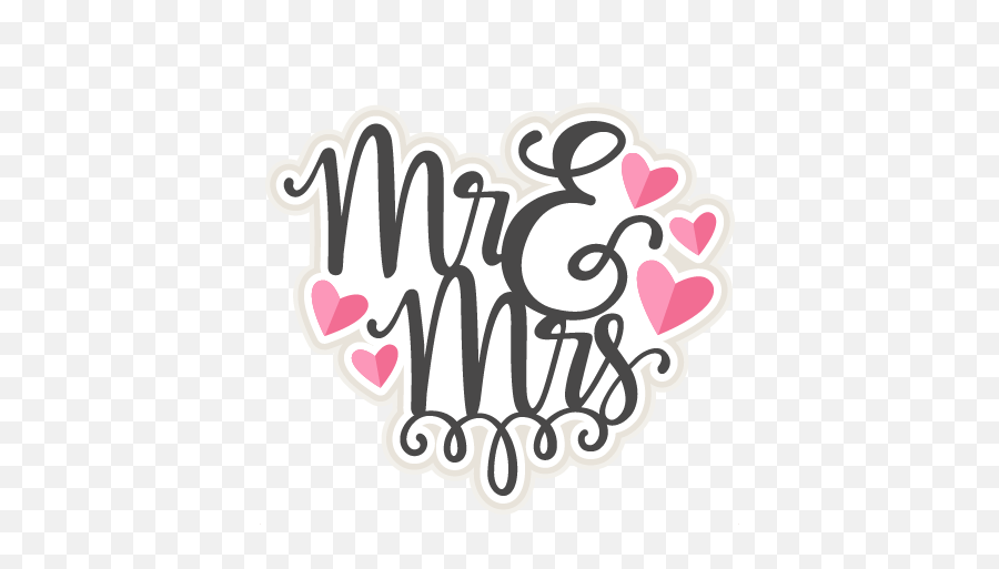 Mr U0026 Mrs Title Svg Scrapbook Cut File Cute Clipart Files For - Clipart Wedding Title Design Png,Cute Pngs