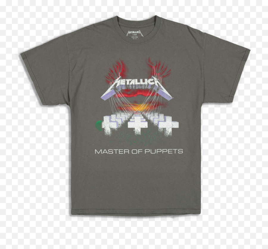 Metallica Master Of Puppets Vintage Tee Washed Charcoal - Alstyle T Shirts Vintage Png,Metallica Logo Png