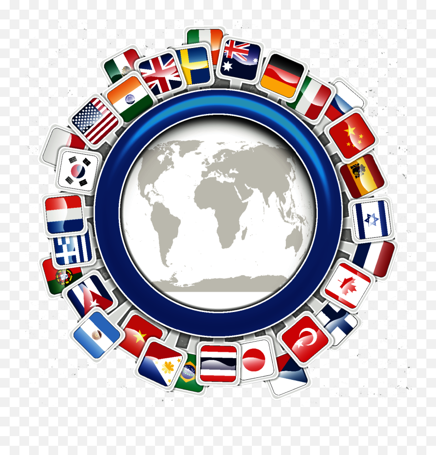 Download Flags Free Png Image - World With Flags Png,Flags Png