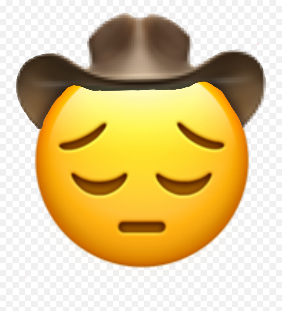 Sadyeehaw Sademoji Emoji Sad Cowboy - Sad Cowboy Emoji Png,Sad Emoji Transparent