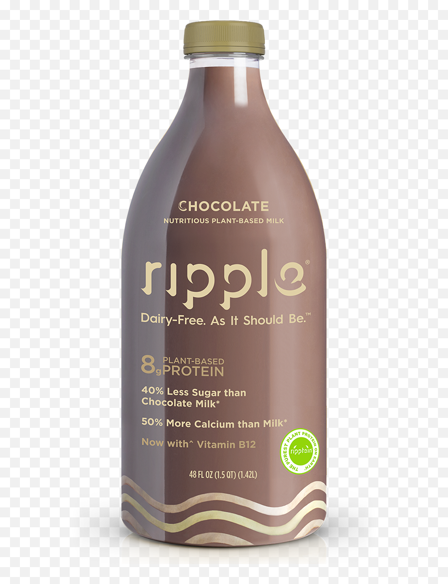 Chocolate Dairy - Free Plantbased Milk Ripple Foods Bottle Png,Chocolate Milk Png