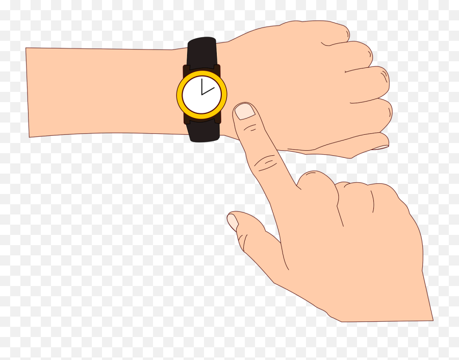 Hands First Person Clock - Watch On Hand Cartoon Png,Watch Hand Png